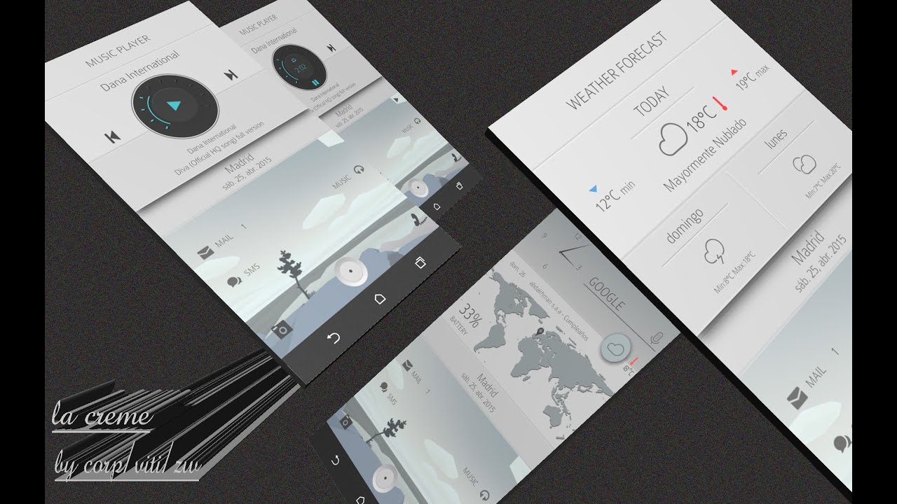 Homescreen for Zooper Widget Pro [La Creme]