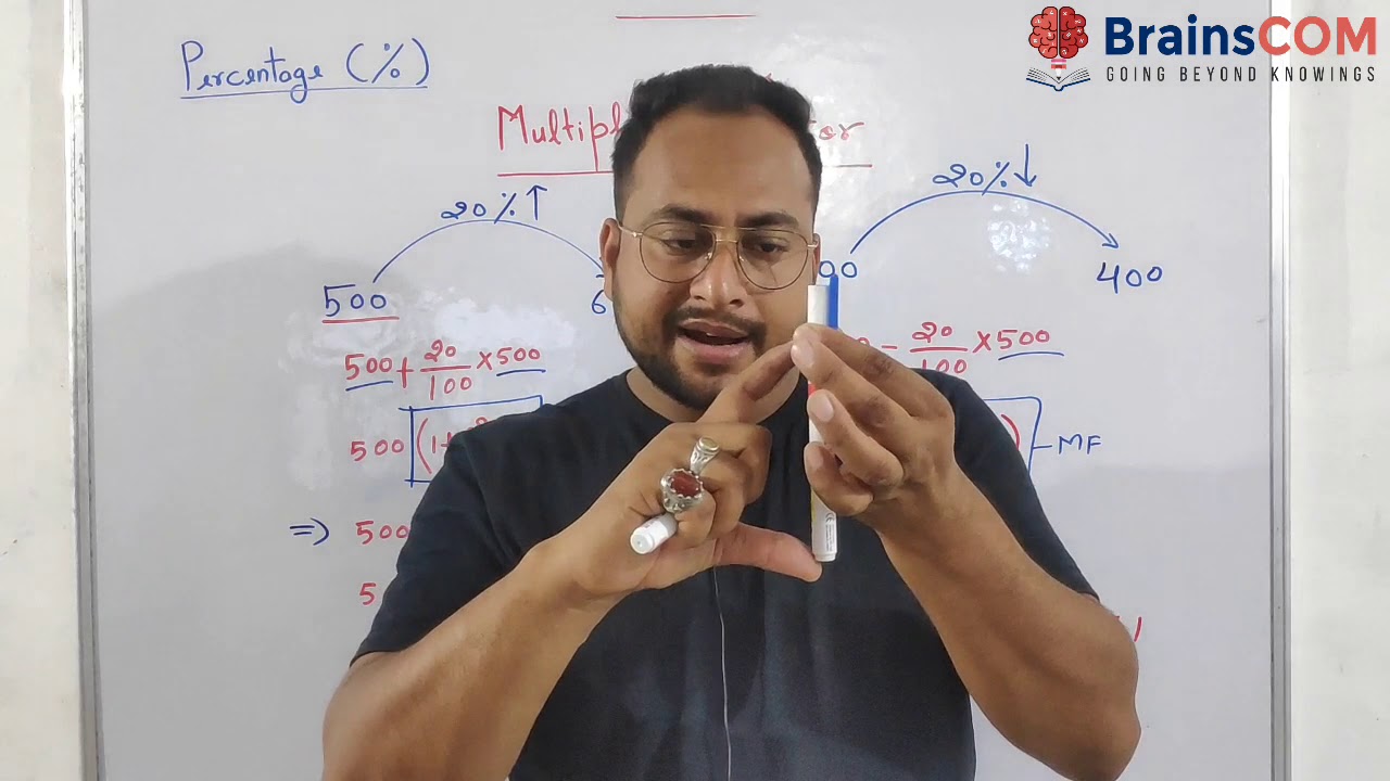 Percentage - 4 | Multiplying Factor FOR CAT | XAT | IIFT | OMET | CLAT | IPM | BANK | SSC