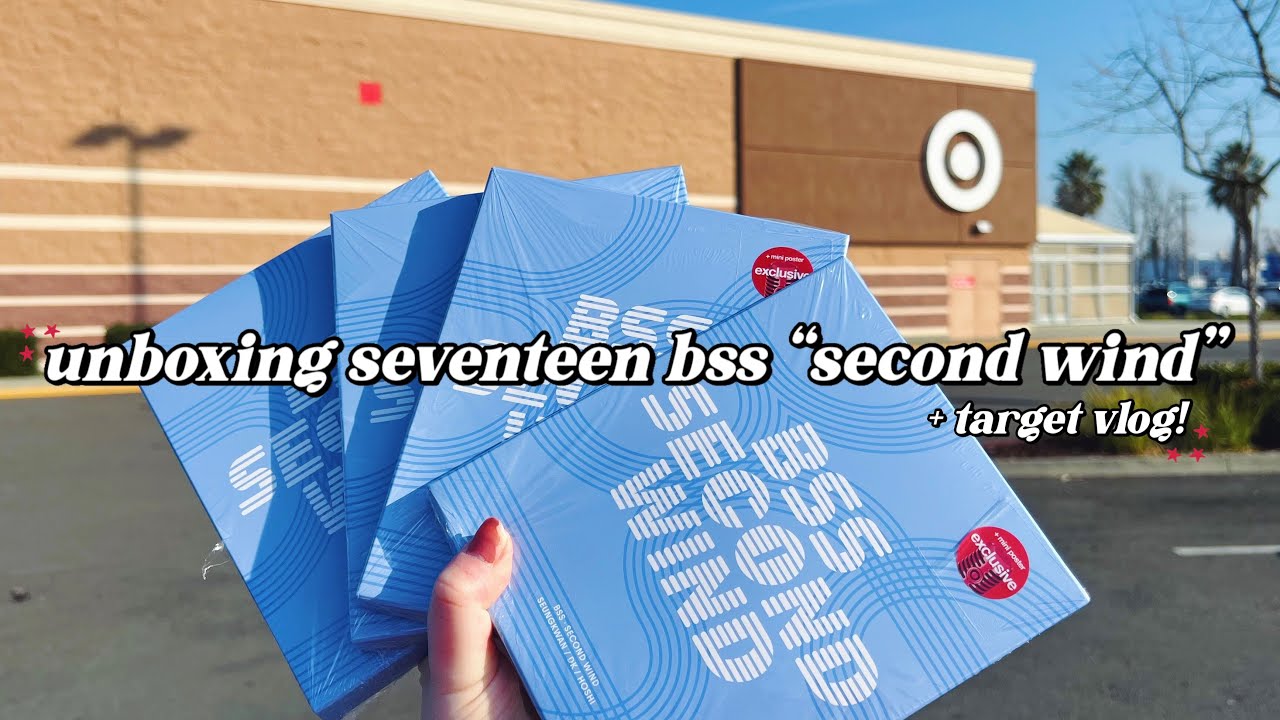 unboxing seventeen bss “second wind” albums - 4 copies! ✿ target shopping vlog! (collecting ot3!)