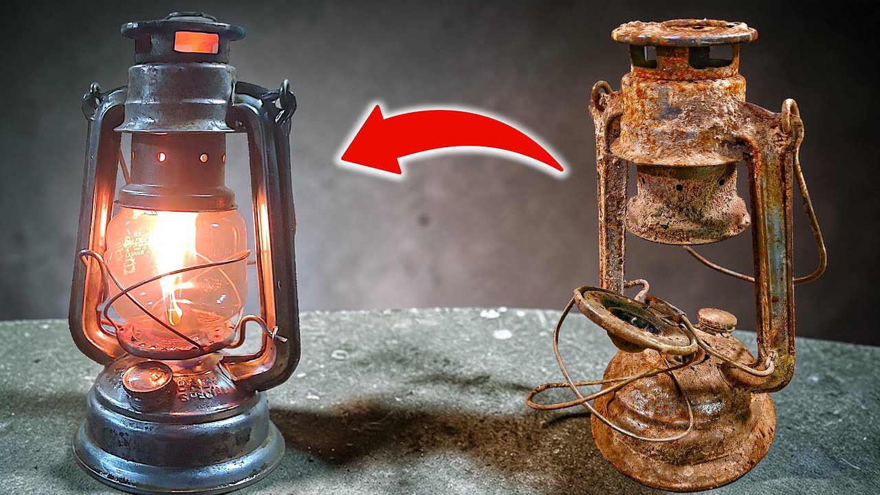 Barn Find Oil Lamp - Perfect Restoration | Rusted Out Red Signal Lamp Restoration