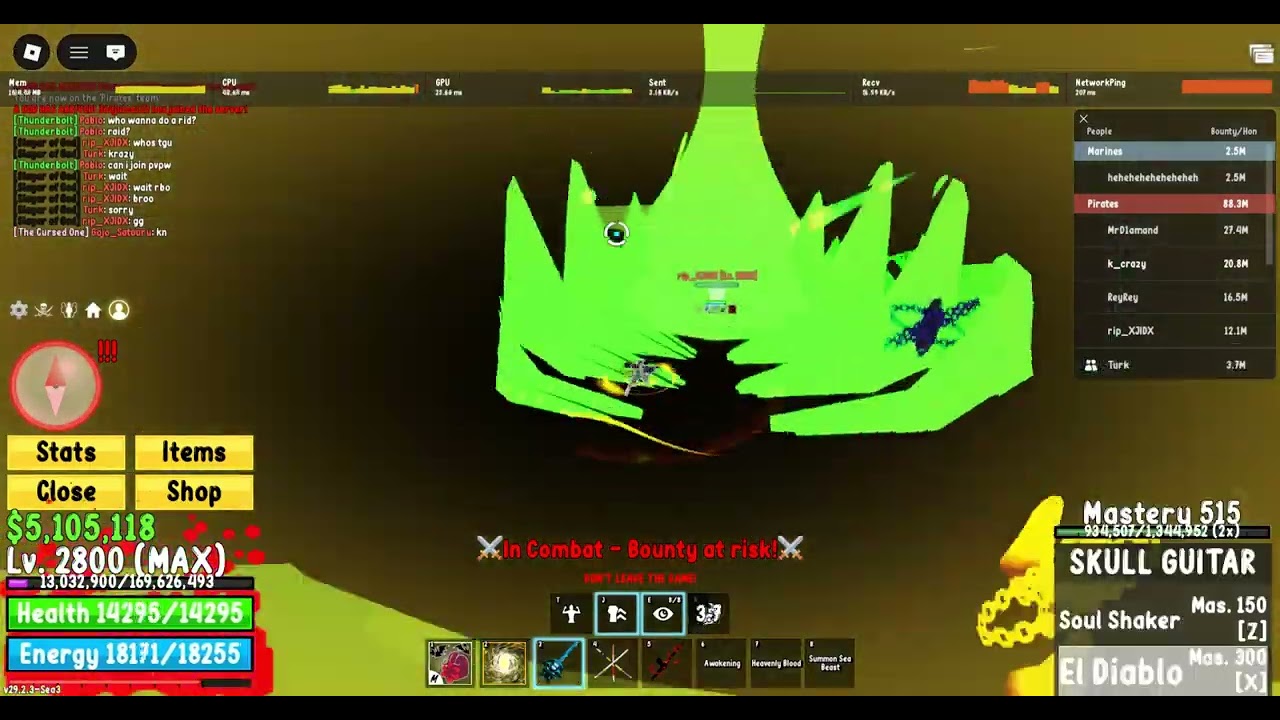 using the forgoten meta in bloxs fruits