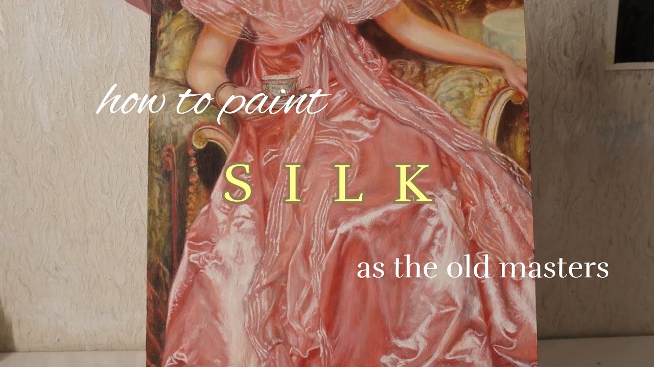 Recreating the silk of Charles Soulacroix in golden grisaille. Detailed painting process.