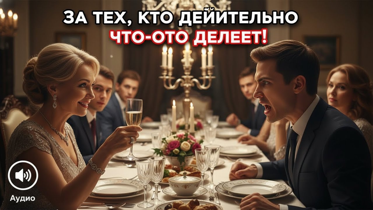 Тётя подняла бокал — и вся наша семья рухнула