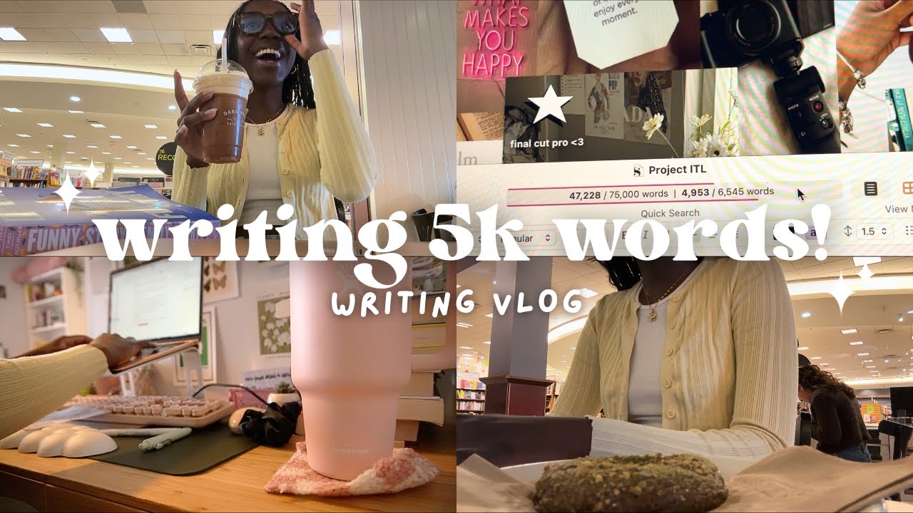 writing 5,000 words in one day! 🖊️ productive writing vlog