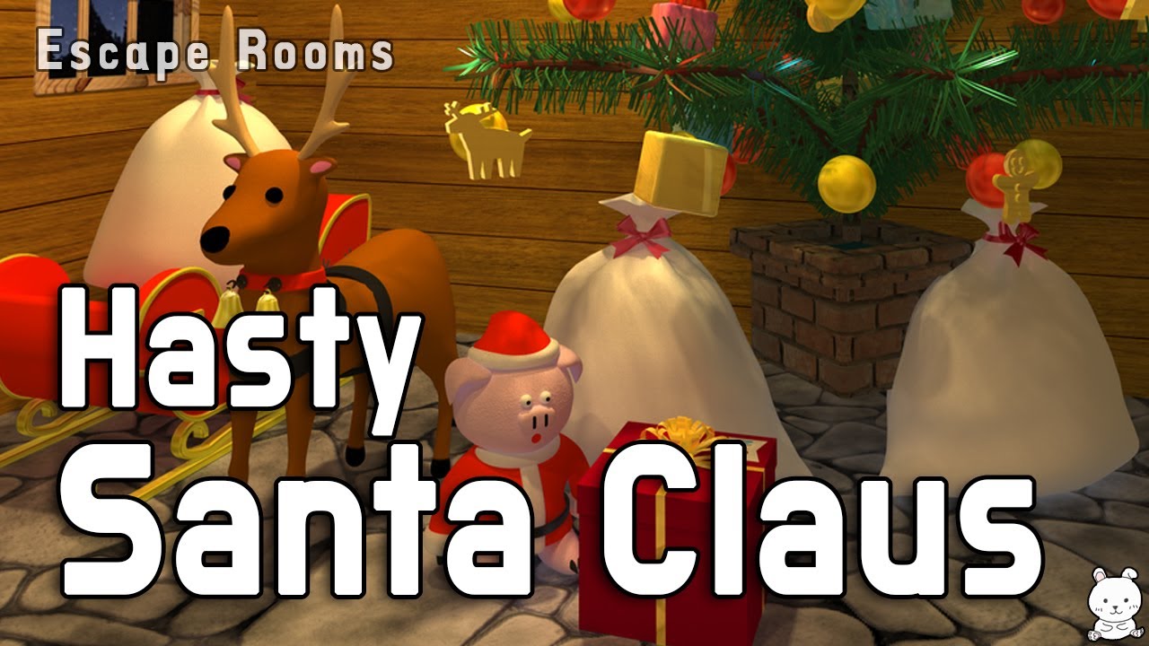 Escape Rooms Hasty Santa Claus Walkthrough & Bonus Game (NAKAYUBI)