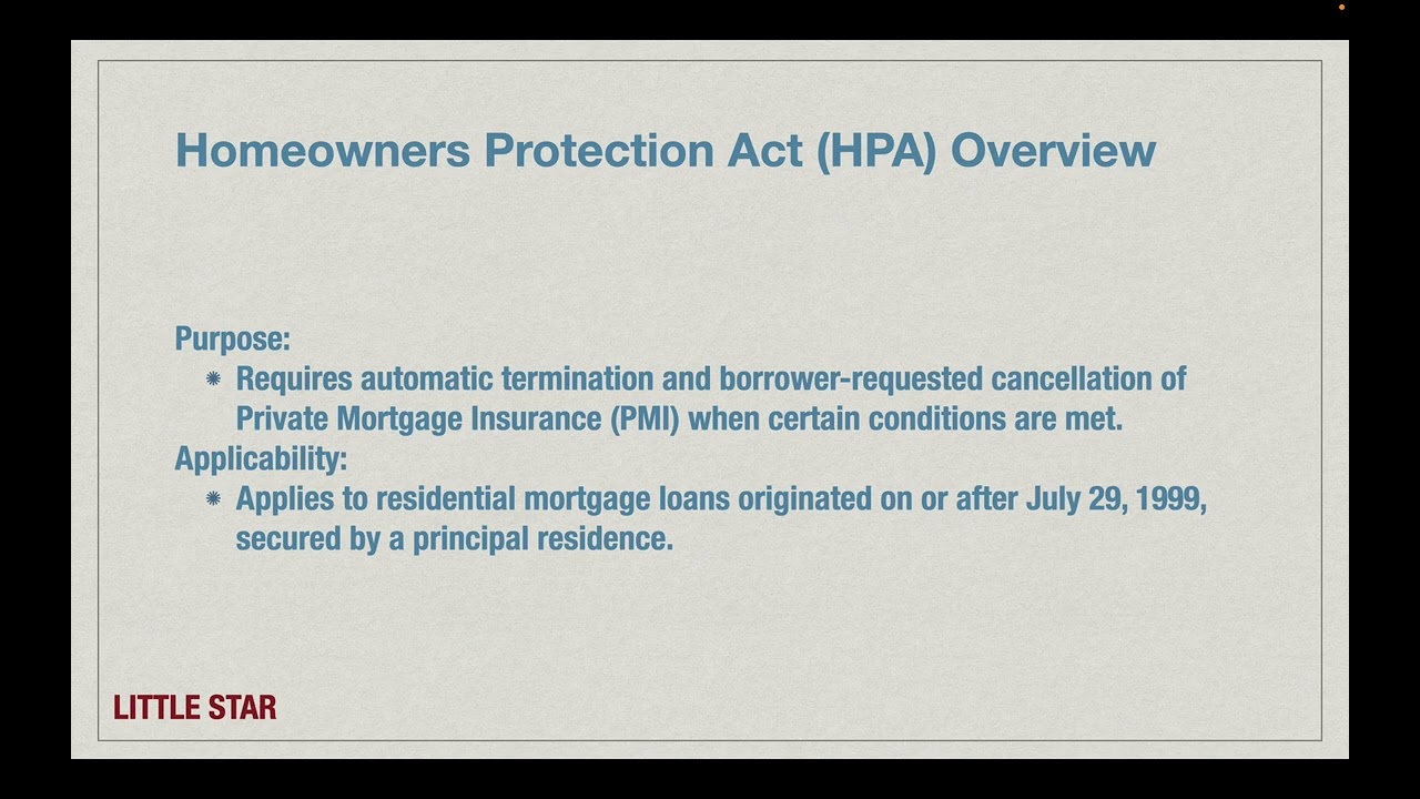 Mortgage Loan Originator SAFE Act Test - HPA and other Acts