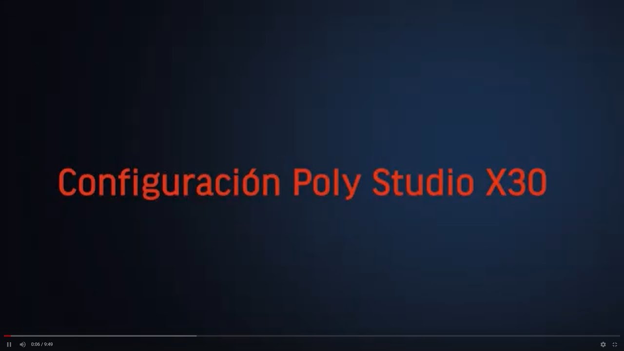 Configuración de Poly Studio X30 - Español (ES)