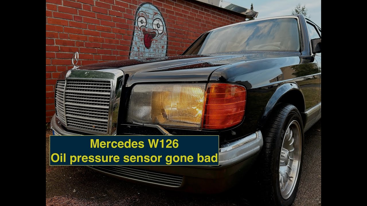 olaf's oldtimer. Repair. The oil preassure gauge permanently shows 3 bar on my Mercedes W126 500SE