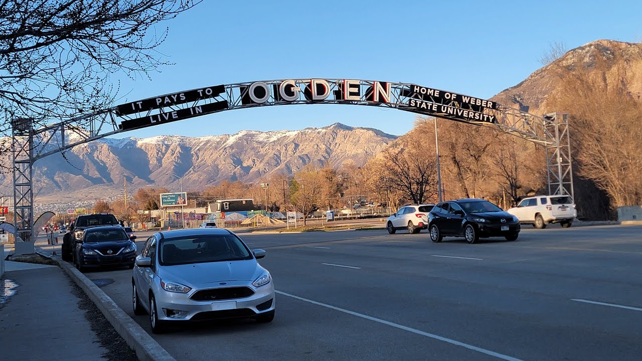 Exploring Ogden, Utah - Downtown Area, 25th Street, and Trails on a Sunny Evening