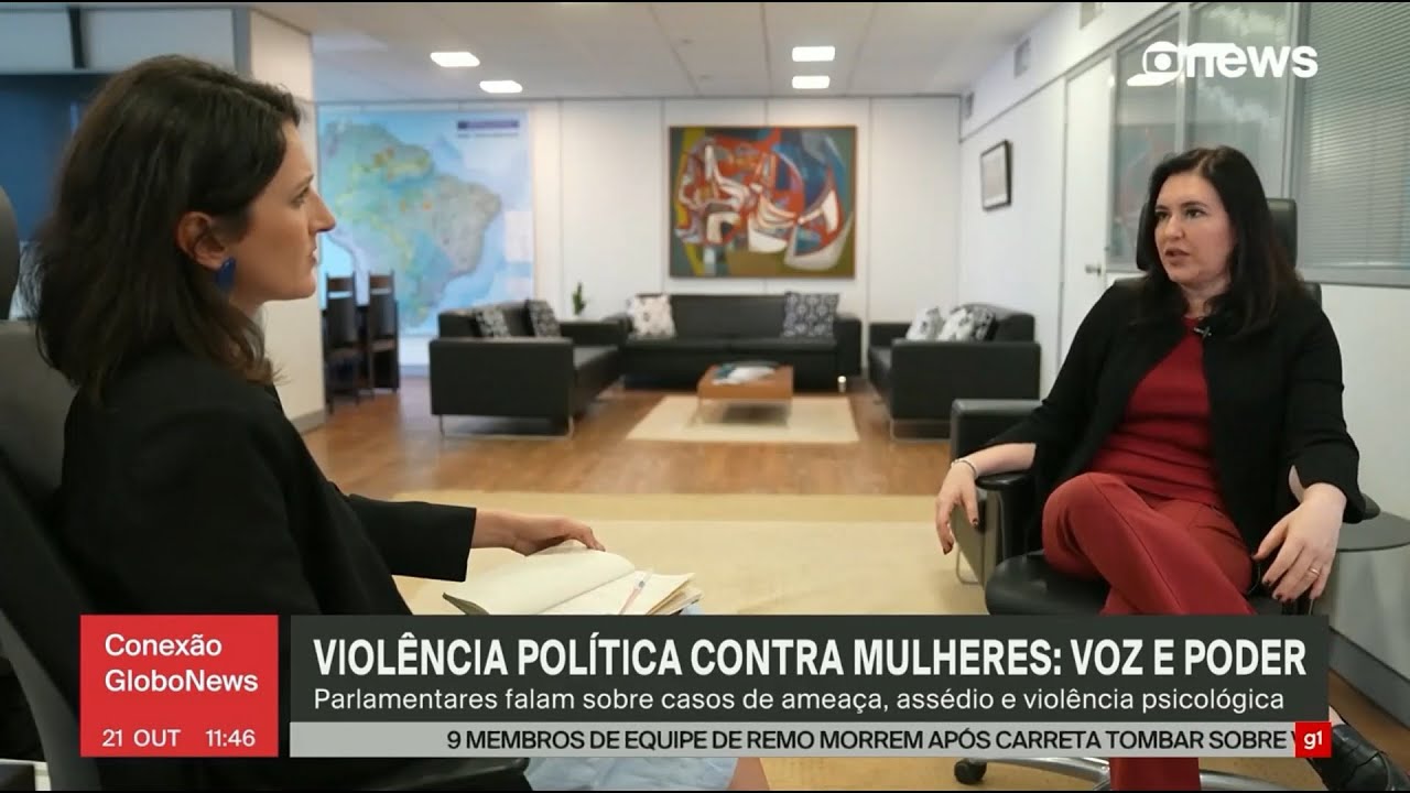 Ministra Simone Tebet participou de reportagem especial sobre Violência Política Contra Mulheres