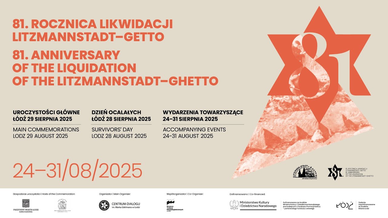 Uroczyste obchody 81. rocznicy likwidacji Litzmannstadt Getto