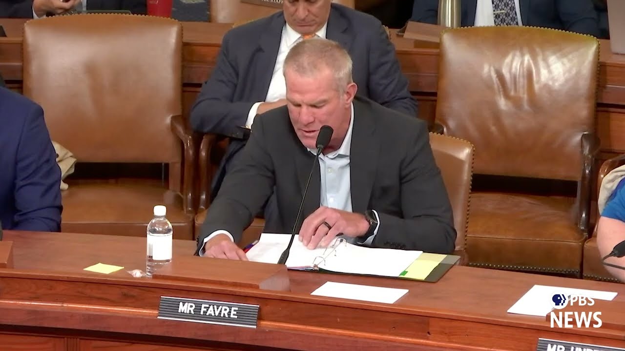 WATCH: NFL star Brett Favre reveals he has Parkinson's during House hearing on welfare fraud