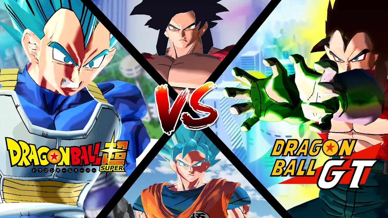 SSB Goku and Vegeta Vs SS4 Goku and Vegeta (GT VS Super)