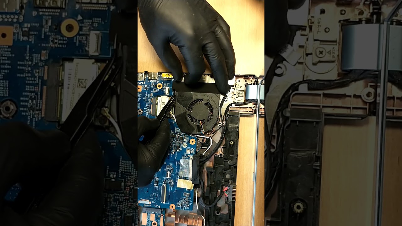 Sealing Laptop CPU Cooler - Proper Heat-Resistant Tape  #righttorepair #laptoprepair