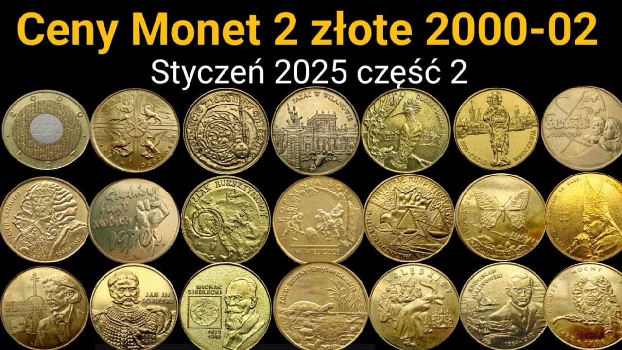 Ceny Monet 2 złote Nordic Gold Lata 2000 - 2002 Katalog Monet Styczeń 2025 Ceny #allegro #aukcje