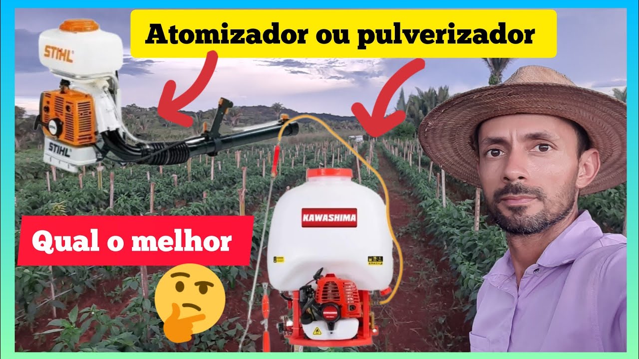 Qual o melhor ?🤔Atomizador ou pulverizador de bico agasolina dois tempos.