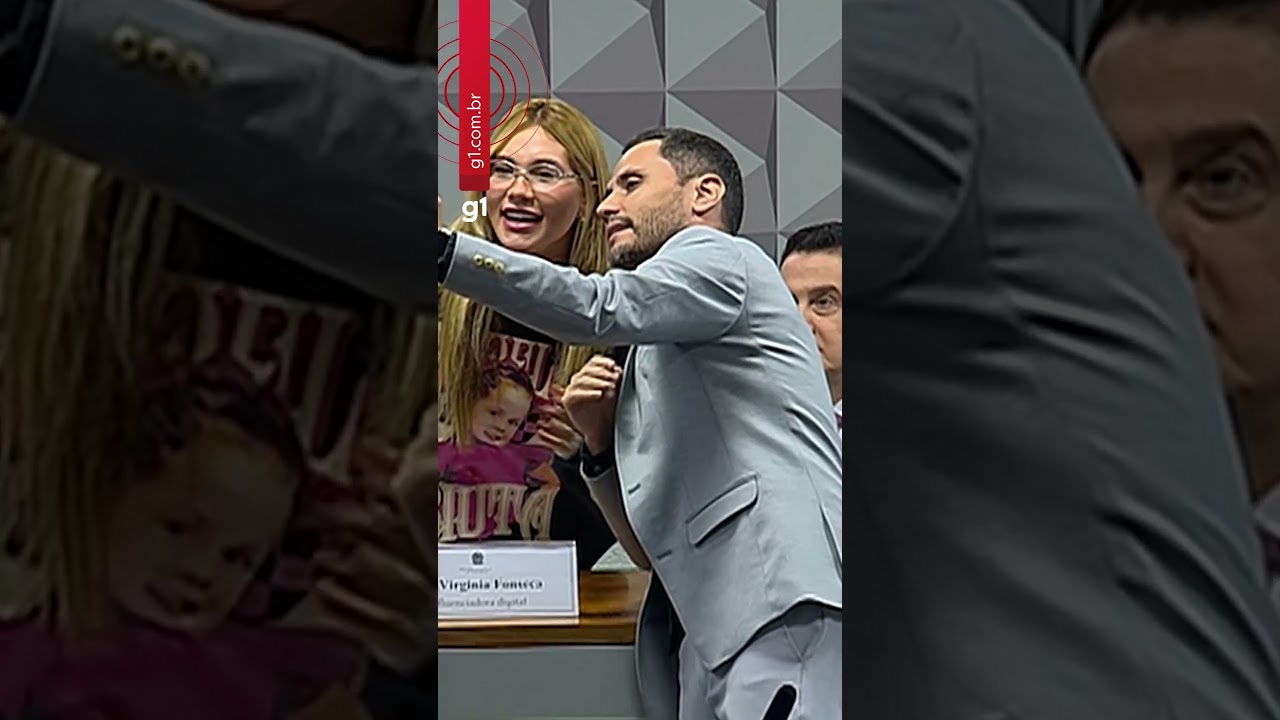 Senador interrompe CPI das bets para tirar foto com Virg&iacute;nia Fonseca | #g1 #g1pol&iacute;tica #shorts