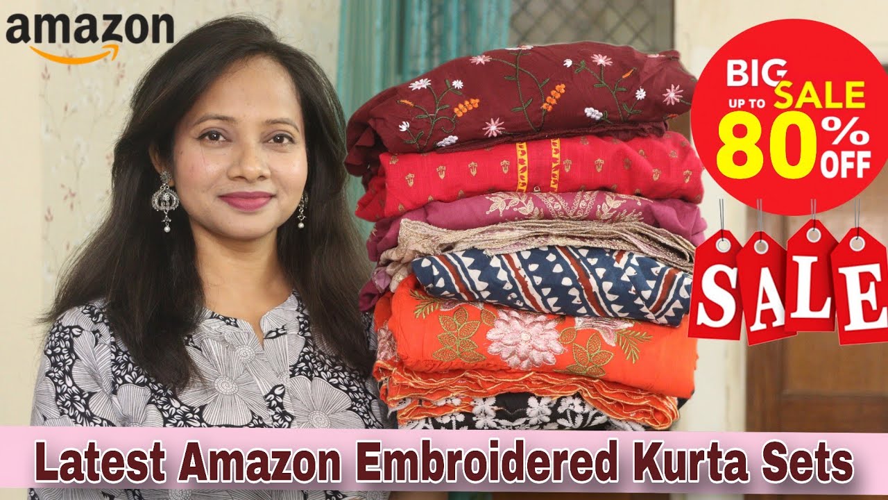 Amazon 🎀 Latest Embroidered Kurta Set Haul | Amazon 🎀 Partywear Kurti/Kurta Sets | Ranjana R