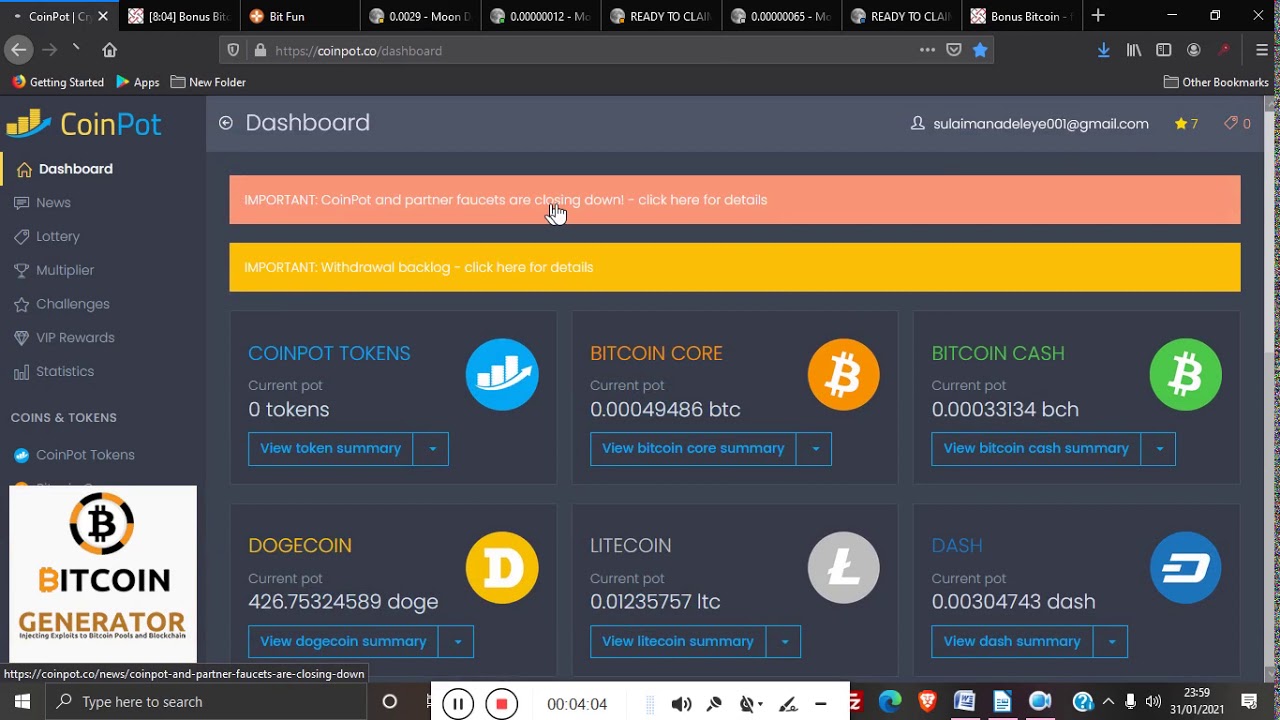 Coinpot Faucets The Last Claims