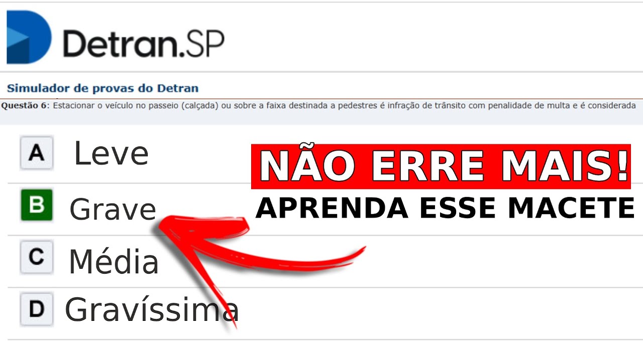 MULTA LEVE, M&Eacute;DIA, GRAVE OU GRAV&Iacute;SSIMA? COMO SABER O TIPO DE INFRA&Ccedil;&Atilde;O - PROVA DO DETRAN - CONCURSOS