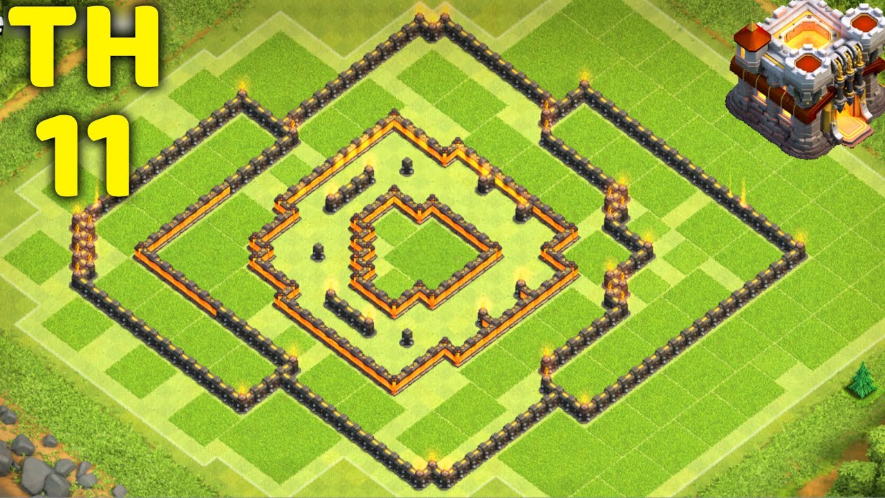 Town Hall 11  Legend Base Layout Design Anti Bowler + Anti Miner - Clash of Clans (CoC TH11)