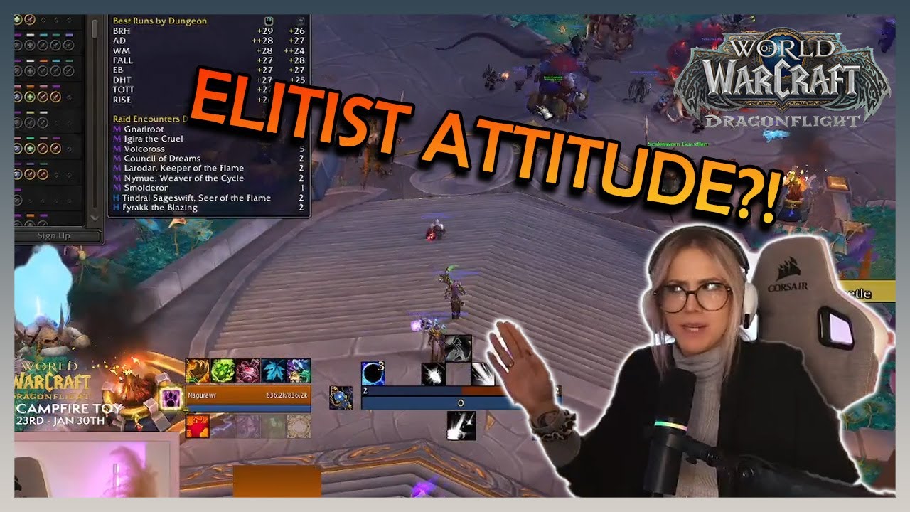 NAGUURA TARGETED AS ELITIST?! | MYTHIC + 10.2 | Daily WoW Moments #72