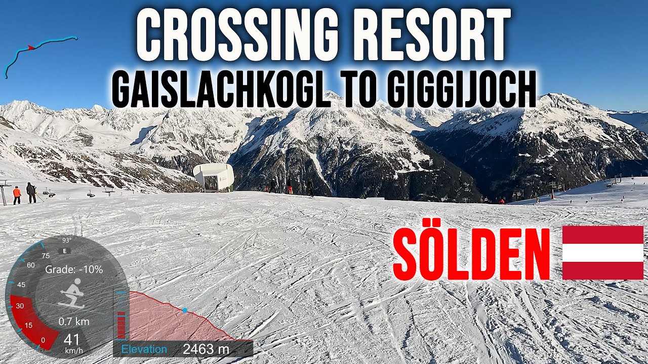 [4K] Skiing Sölden, All Blue - Crossing Resort - Gaislachkogl to Giggijoch, Austria, GoPro HERO13