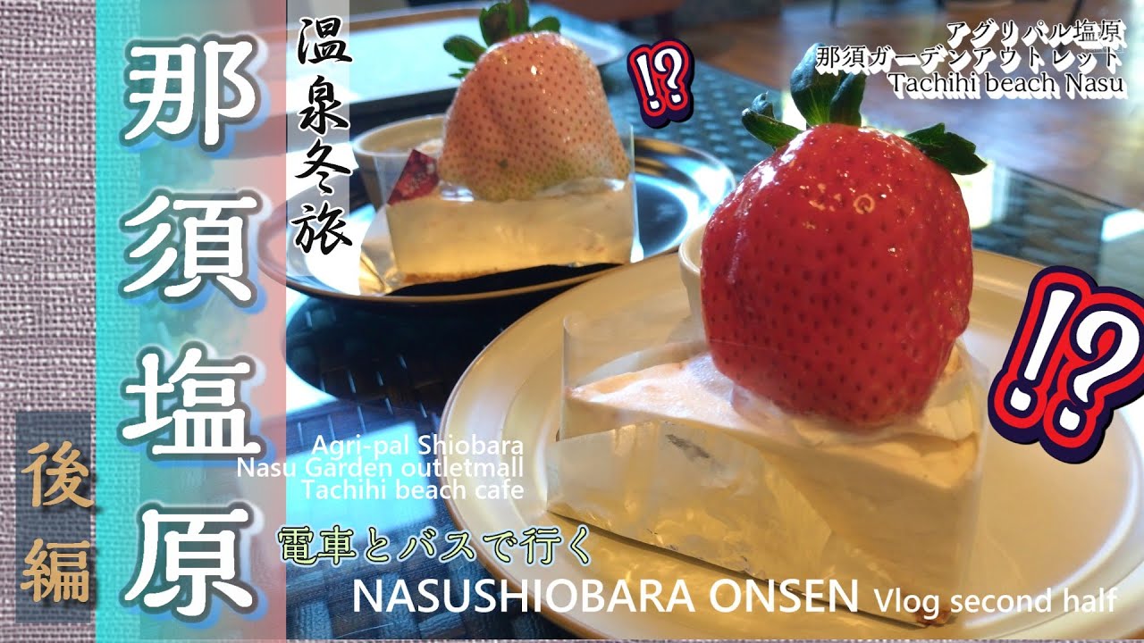 【那須塩原】まったり巡る温泉冬旅・後編【栃木】巨大いちごのチーズケーキ♪直売所♪穴場のカフェ♪