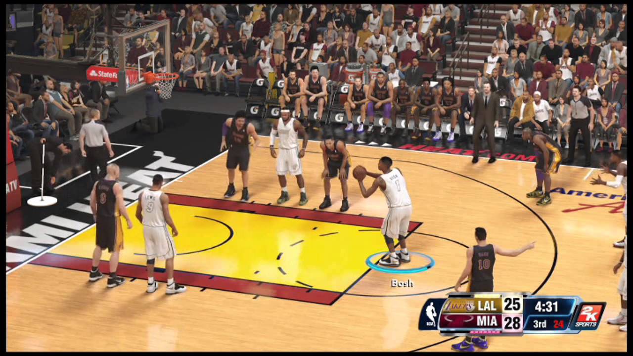 NBA 2K14 Gameplay - Los Angeles Lakers vs Miami Heat 3 Full Game (Xbox One)