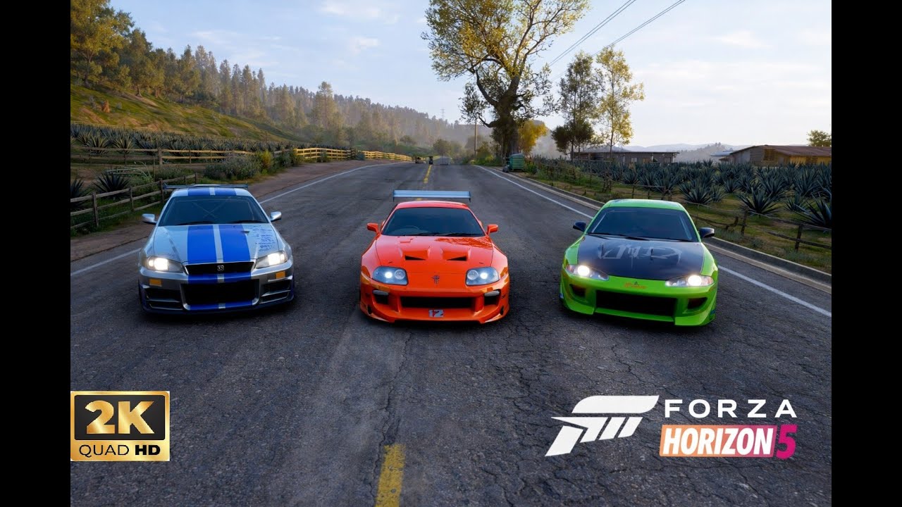 Fast & Furious Vibes – Eclipse, Supra & R34 in FH5