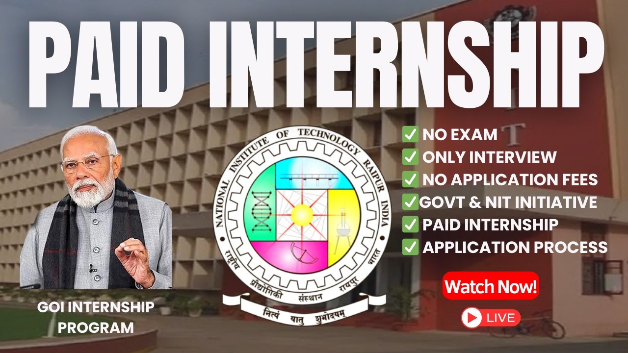 NIT Raipur PAID Internship 2026 | Internship 2026 Apply Now