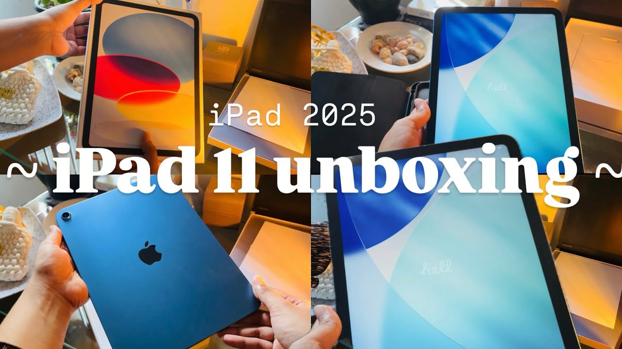 New iPad 11th gen (2025 ) in blue 🩵 (A16) unboxing + accessories   #ipad #unboxing #aesthetic