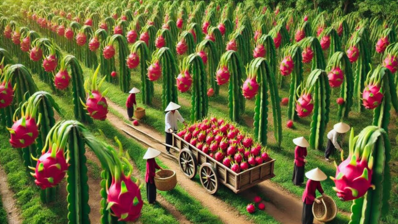 How Farmers Harvest Dragon Fruit and Prepare It For Export | Farming Documentary
