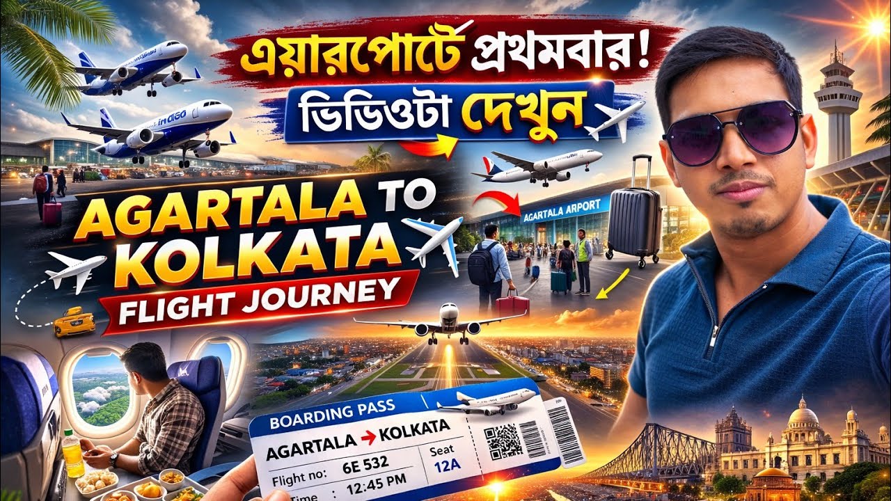 Agartala to Kolkata Flight Journey ✈️ | Full Travel Vlog