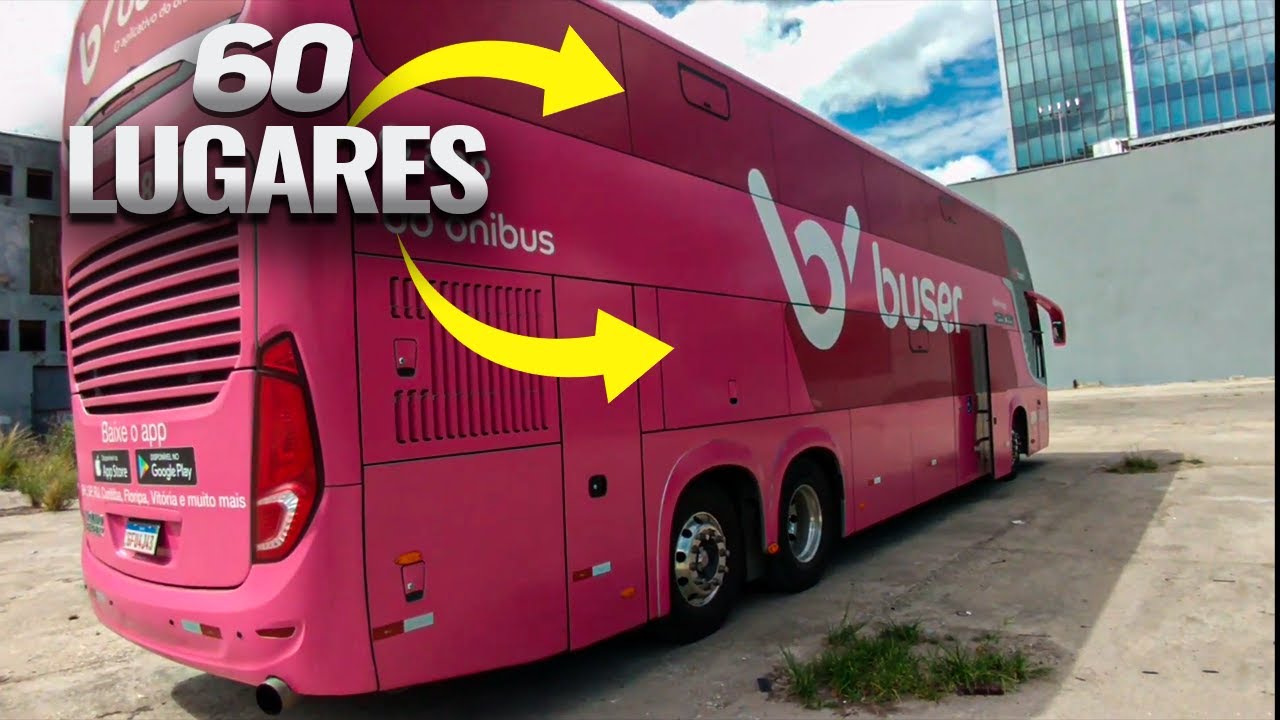Conhecendo o ônibus da Buser de 60 Lugares Double Decker (DD) | Mostrando o ônibus completo