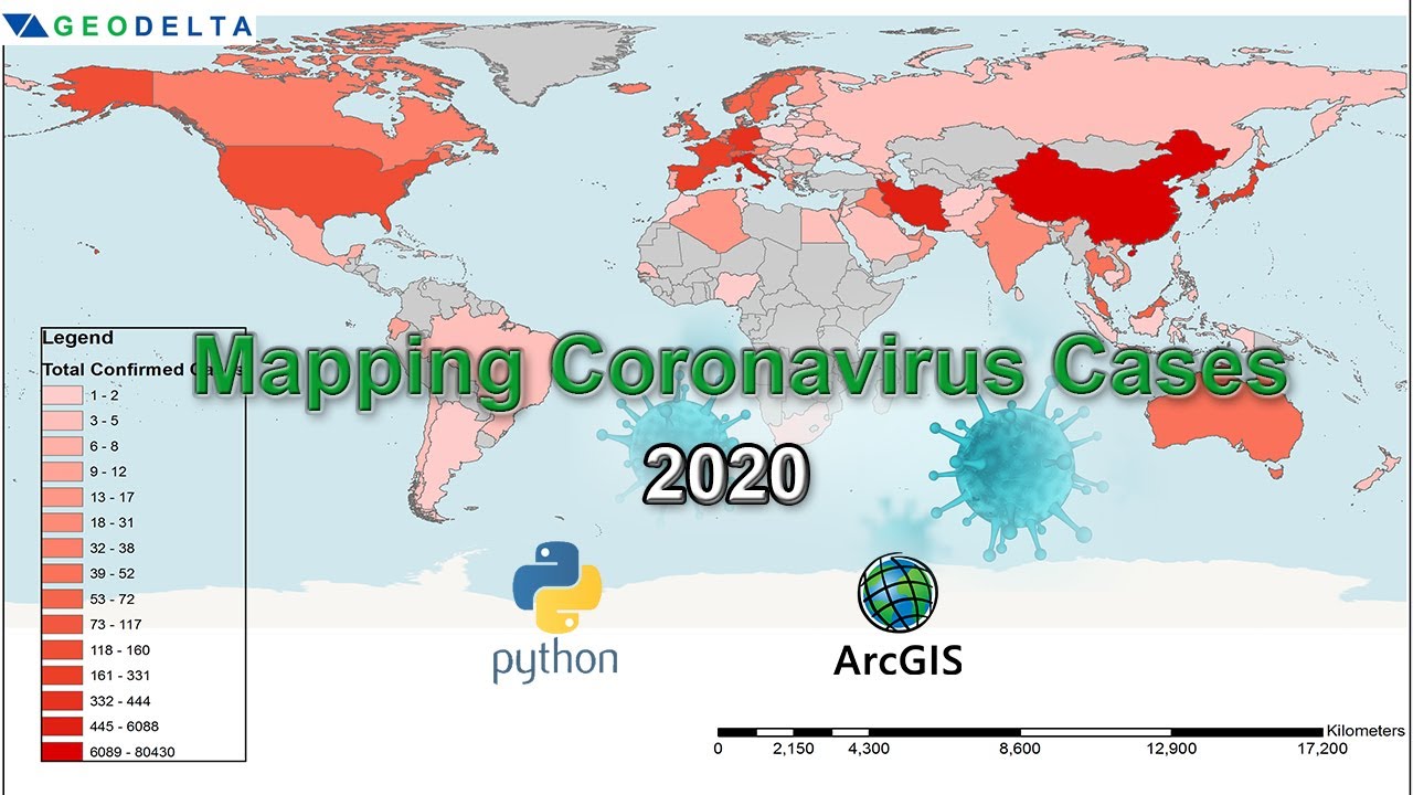 Mapping the Coronavirus Cases in 2020 using Python GeoPandas and ArcGIS