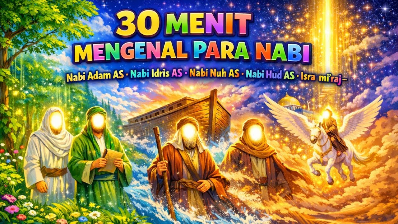Lagu Anak Islami ~ 30 Menit Mengenal Nabi: Kisah Nabi Adam AS hingga Peristiwa Isra Mi'raj #laguanak