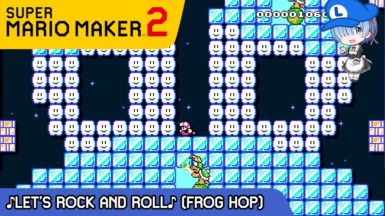 ♪Let's Rock and Roll♪ (Frog Hop) - RHYTHM HEAVEN in Mario Maker 2!