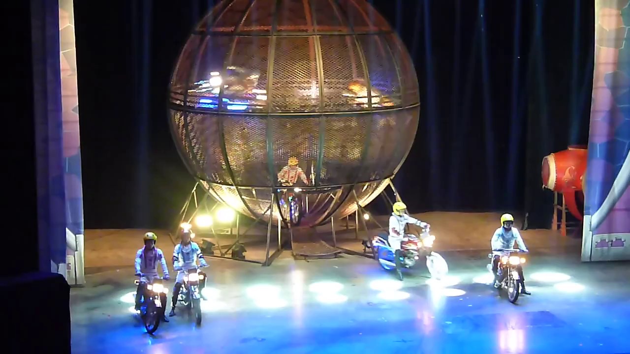 Просто ВАУ.Китайский цирк в Пекине. Мотоциклисты в шаре.  Chinese circus. Beijing