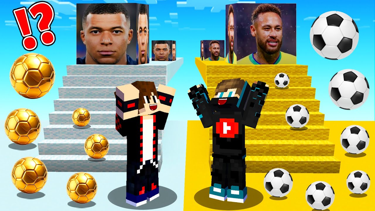 ماين كرافت : حـرب طريق بلوكات الحظ ولكن طريق نايمار صد طريق كيليان مبابي !!؟ 🔥😱