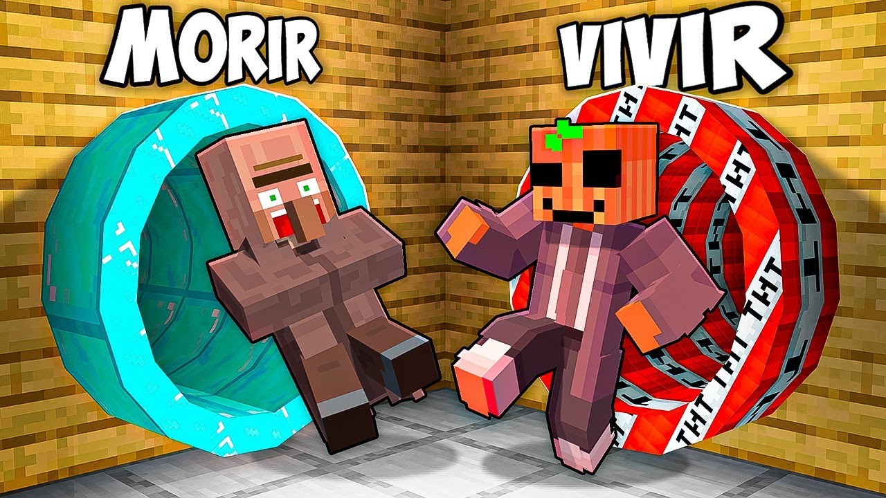 SI ELIGES EL TOBOGÁN INCORRECTO, MUERES - Minecraft!