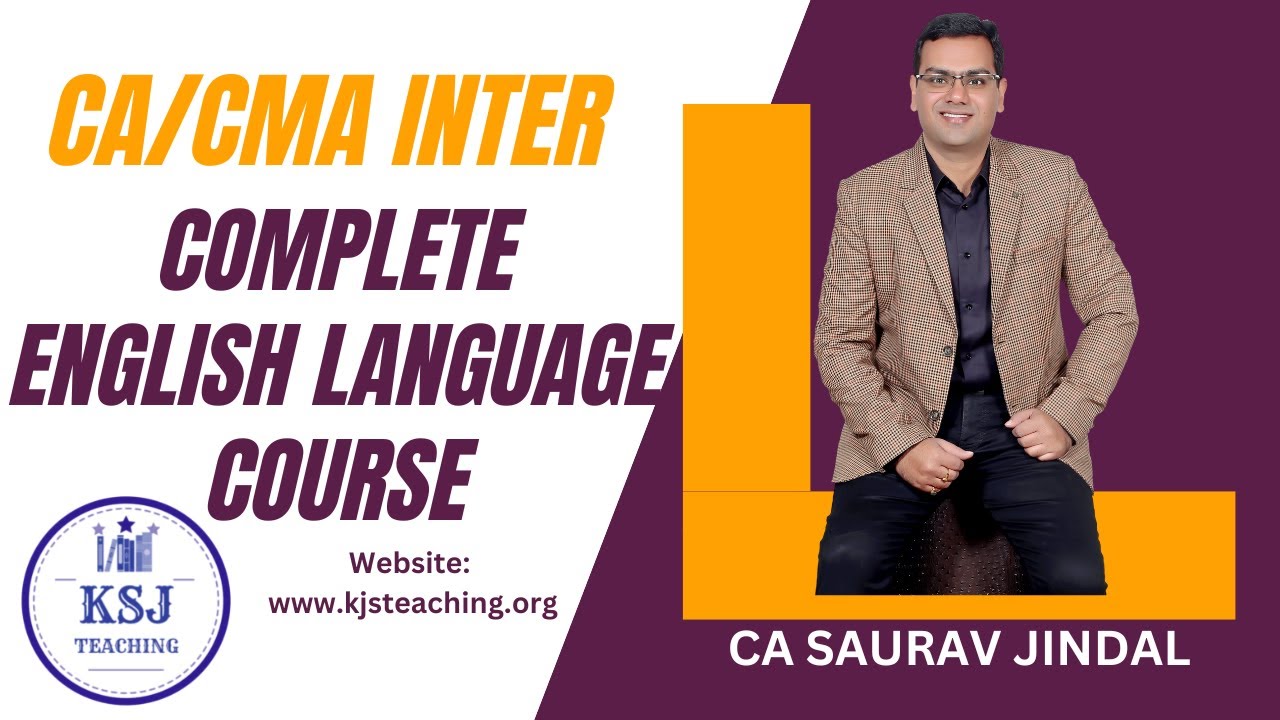CA/CMA Inter English Classes for May & Nov.,23 | CA Saurav Jindal | KSJ Teaching