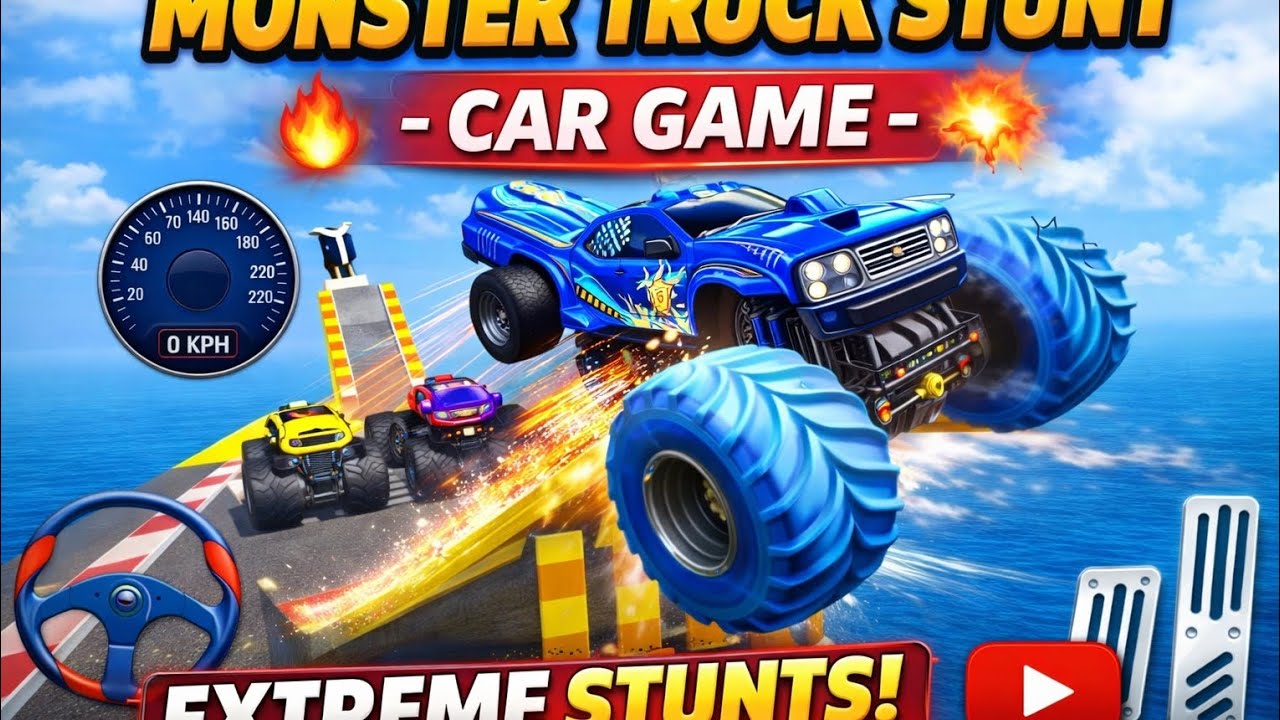 🔥 Monster Truck Stunt –Car Game 🚛Extreme stunts, big jumps & crazy monster trucks!Watch till the end