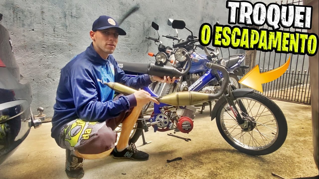 COMPREI UM ESCAPAMENTO NOVO PARA MINHA MOBILETE