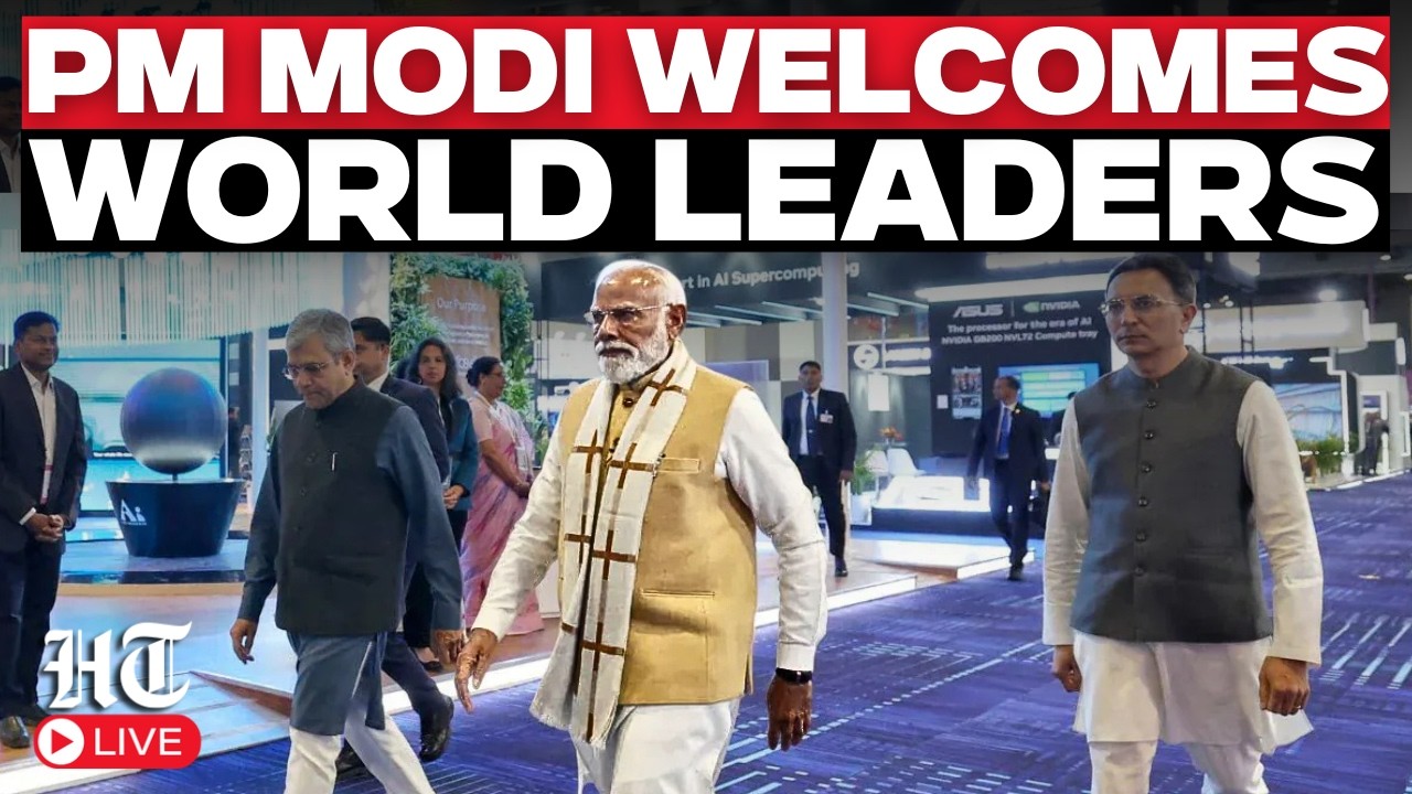 Watch Live | PM Modi Receives World Leaders For the India AI Impact Summit | Bharat Mandapam