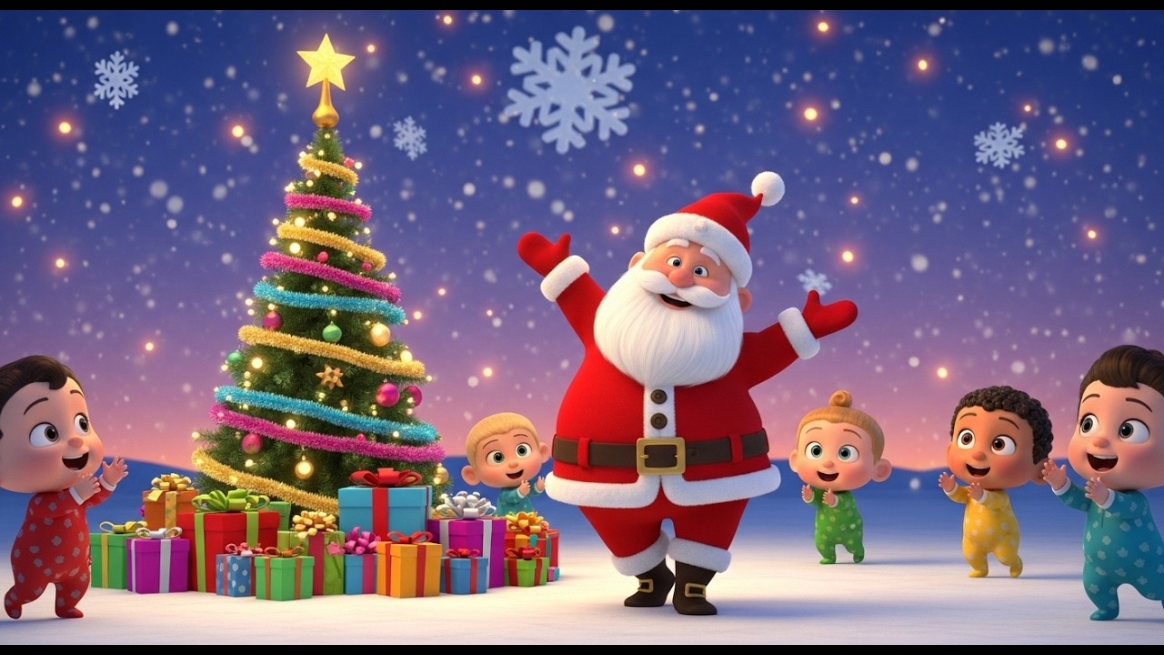 🎄 Dancing Santa Christmas Song 🎅 Fun Holiday Nursery Rhyme for Babies & Toddlers 🎶