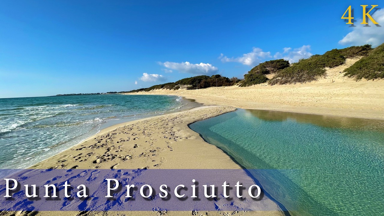 Punta Prosciutto (Porto Cesareo, Lecce) Salento Italy Beach Walk, Walking Tour, Relaxing Waves