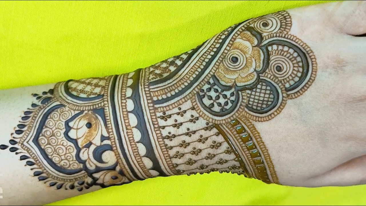 Back hand gorgeous mehndi design | Latest mehndi design | Unique floral henna design | mehndi design