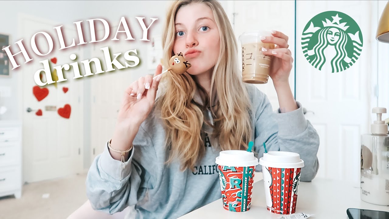 TRYING STARBUCKS NEW HOLIDAY DRINKS + TREATS 2021!