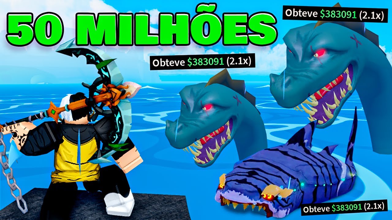 FARMEI SEA BEAST ATÉ PEGAR 50 MILHOES no BLOX FRUITS!!